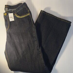 ASHLEY STEWART BLUE JEANS TRIM GOLD